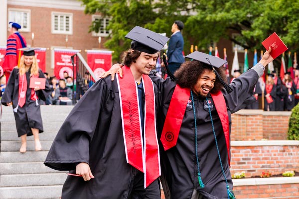 happy students on commencement day