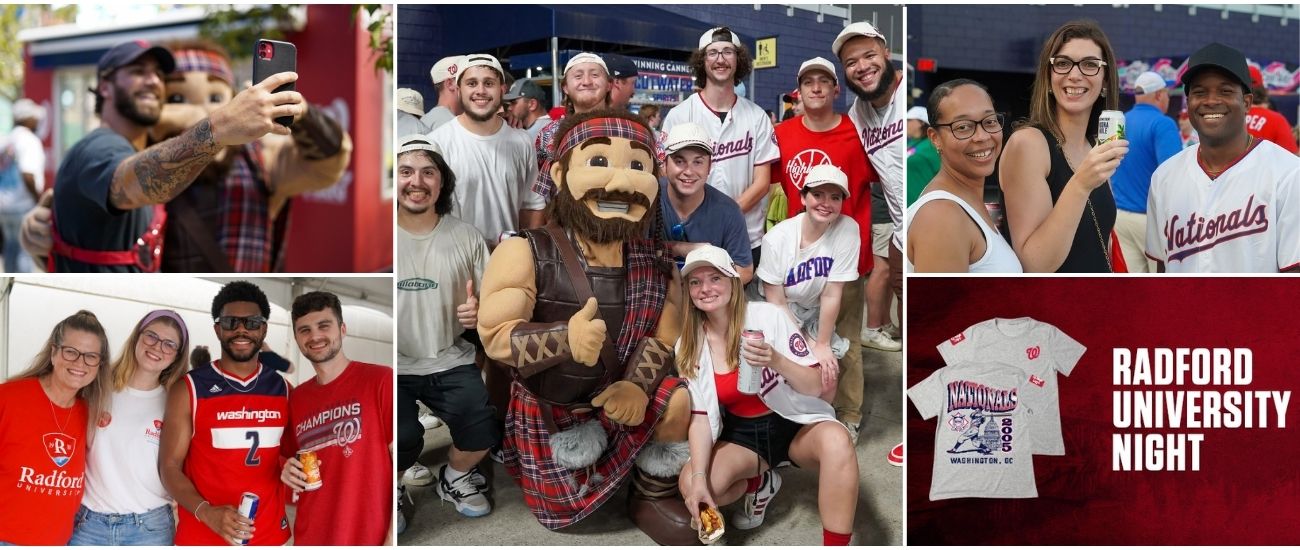 Alumni at Radford Night at Nationals Park