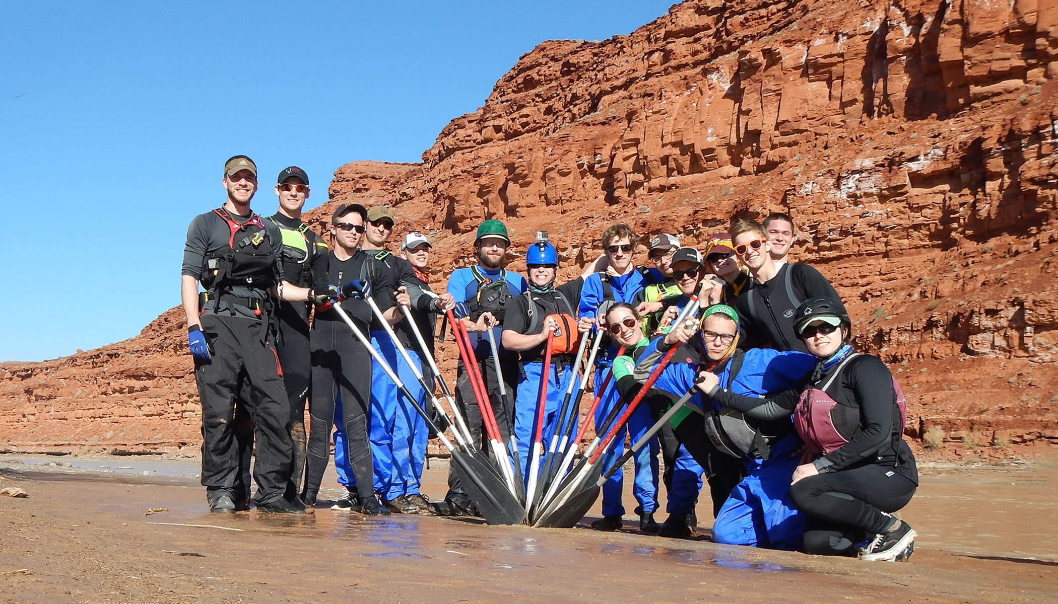 Geology students along the San Juan.