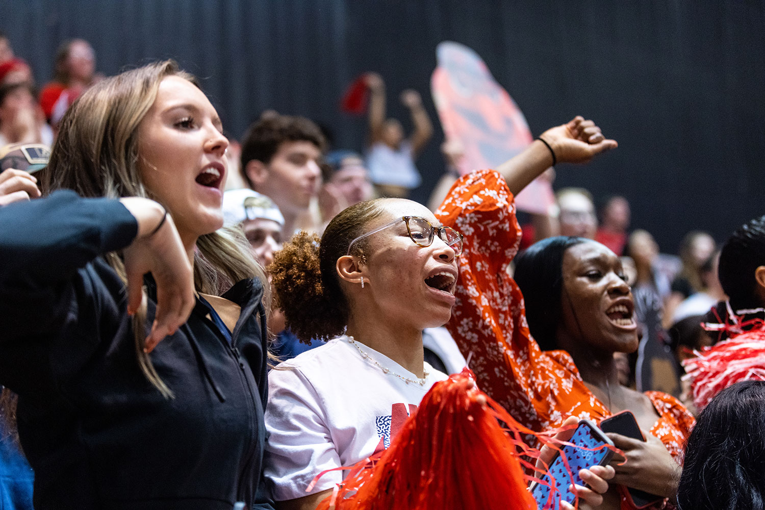 Students cheering at a First Gen event