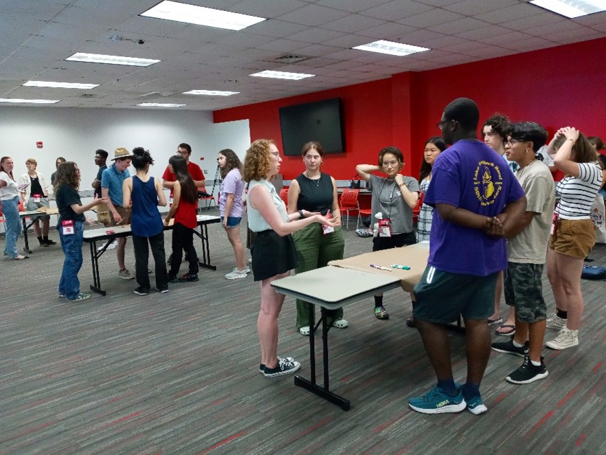 governor's school students during zombie class simulation