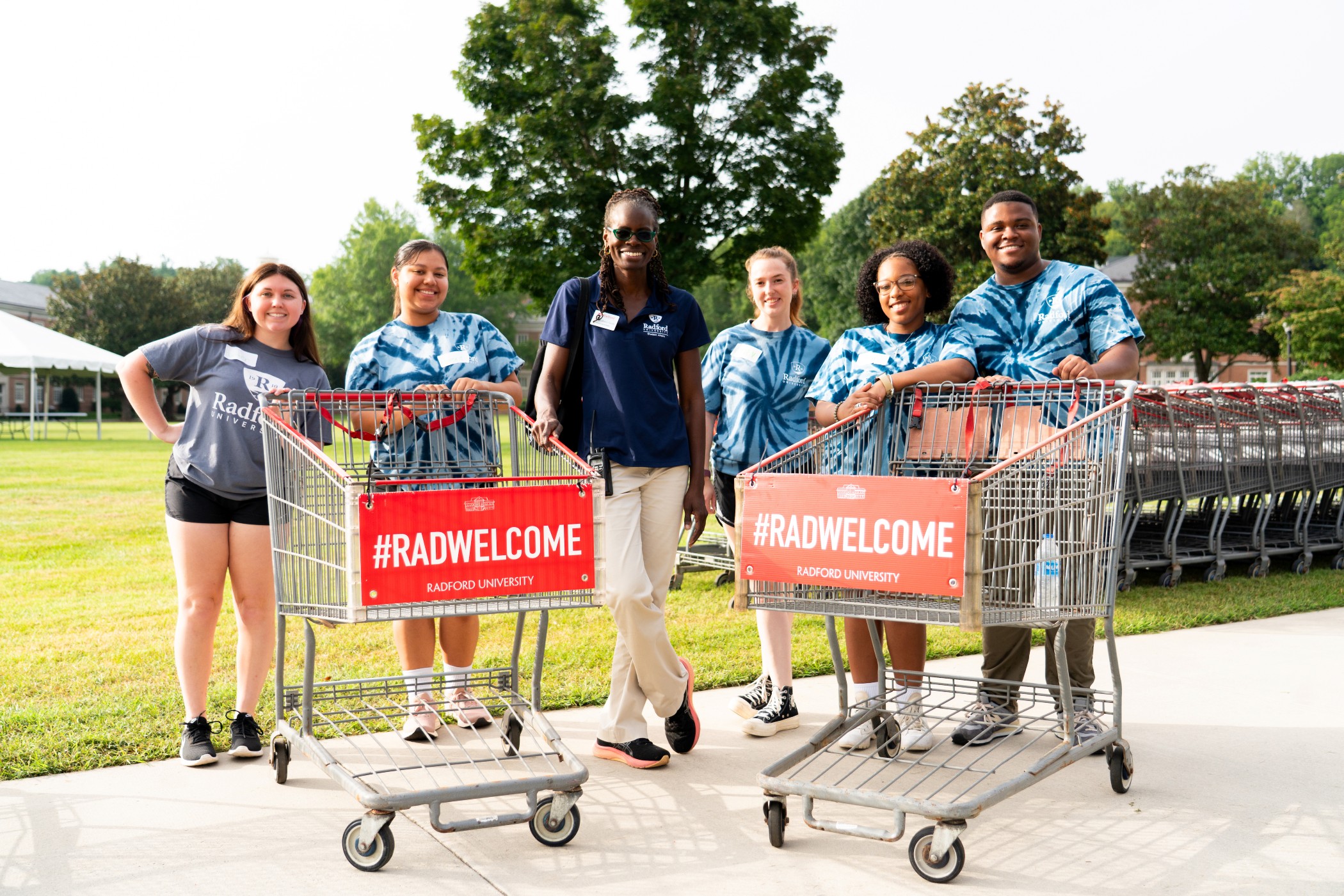 Volunteers pose for photo