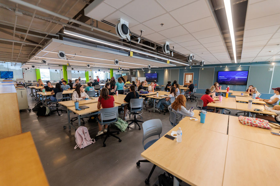 students in the artis center