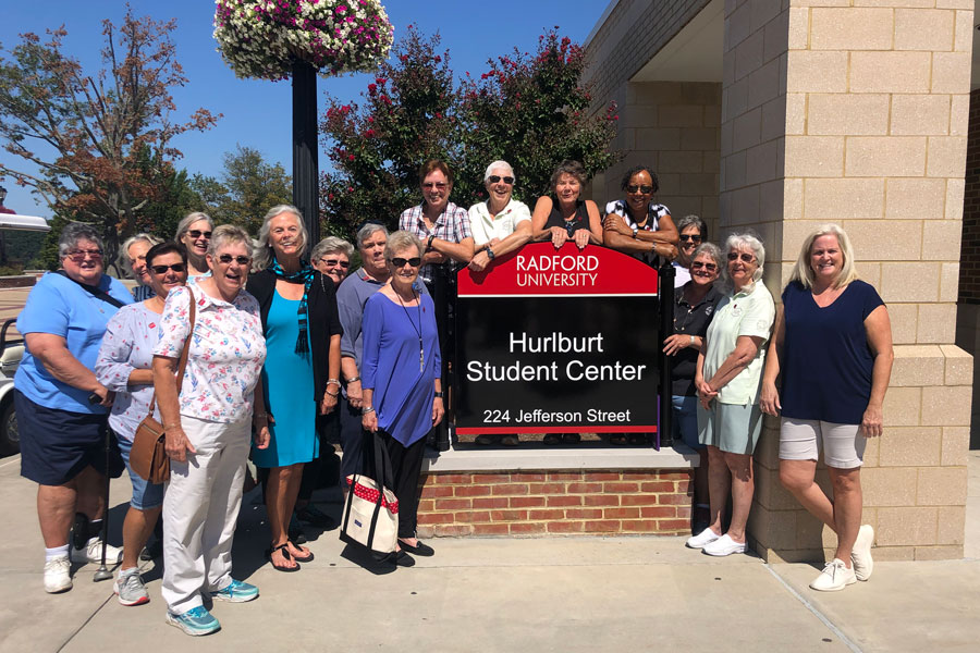 Hurlburt Student Center with Bonnie