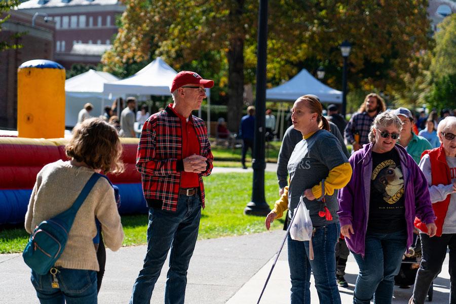 Radford University President Bret Danilowicz is among the crowd attending Radford's Highlander Festival 2025.