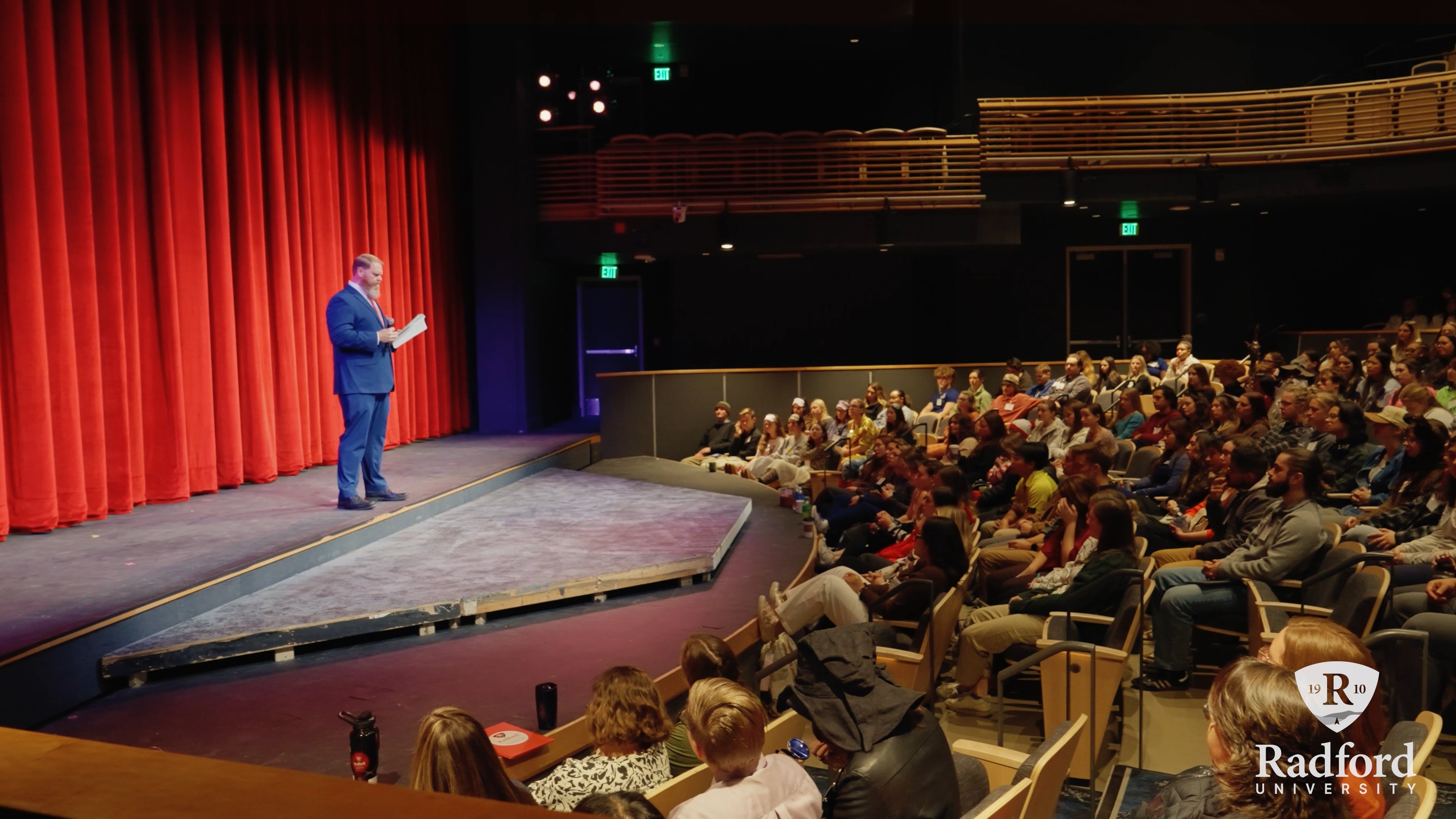 Dean Ken Cox talking with students
