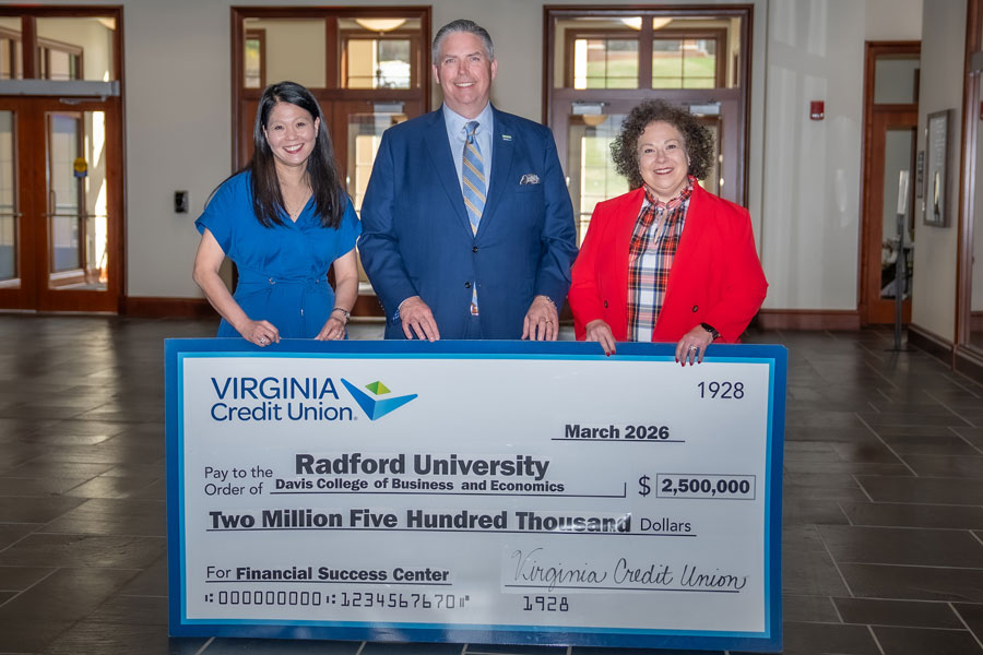 leaders with big check