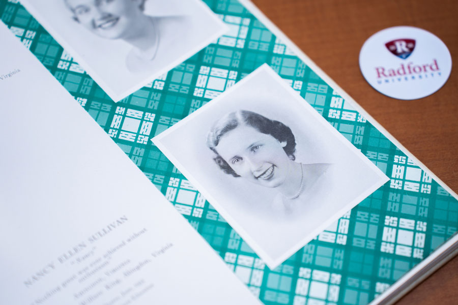 Nancy Sullivan Ray as a Radford student