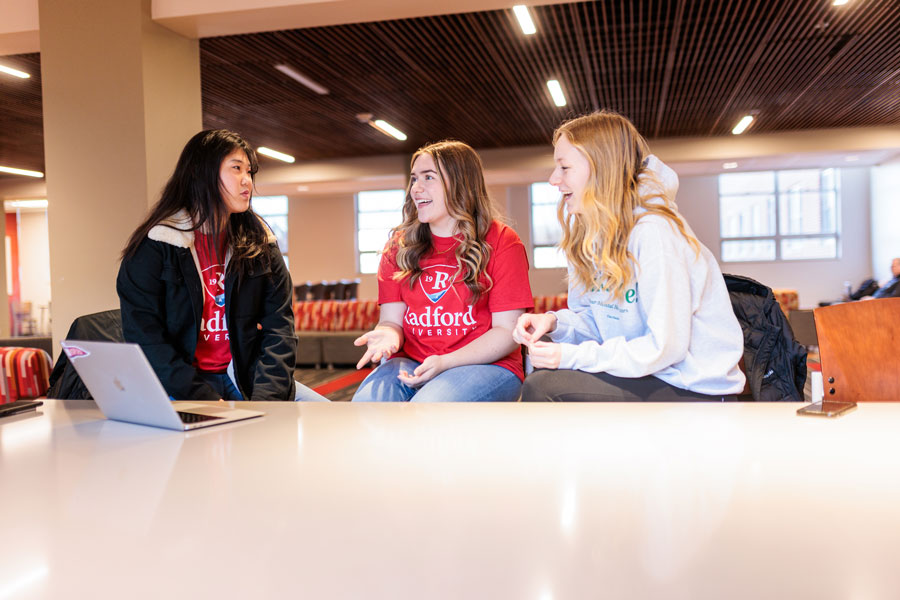 students sitting and talking
