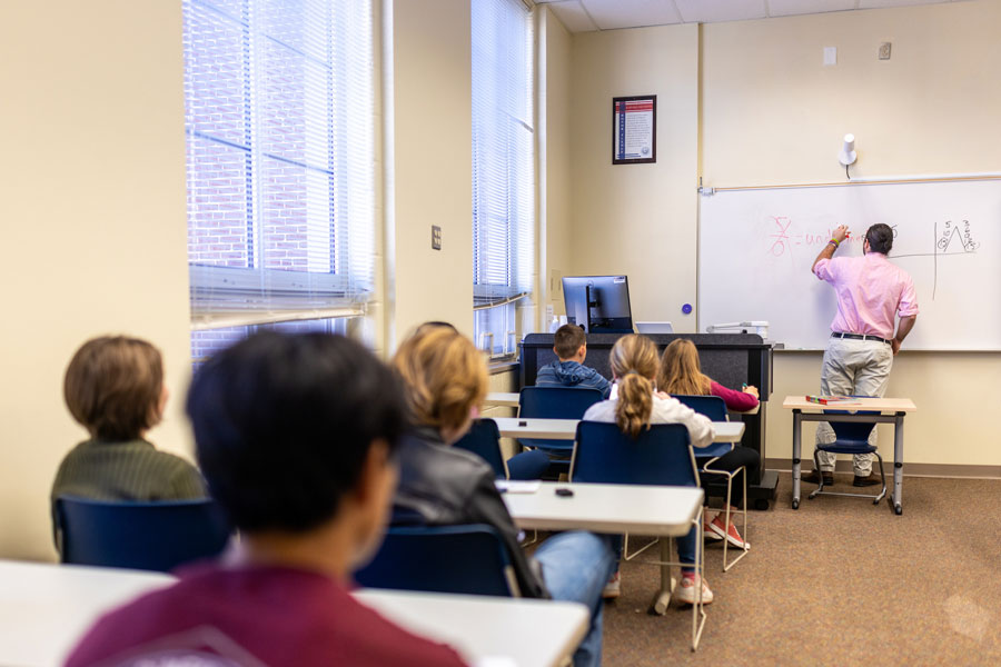 teacher in classroom with students