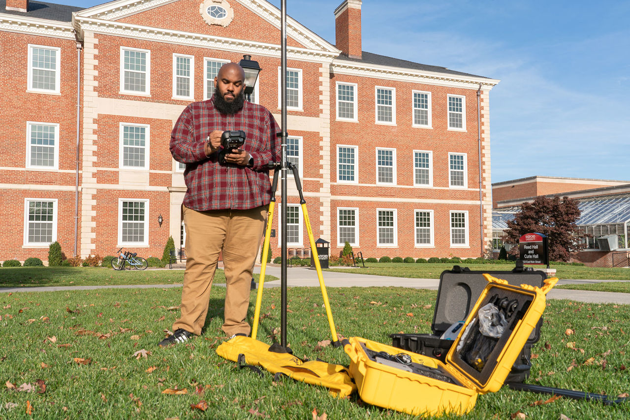 geospatial student in field