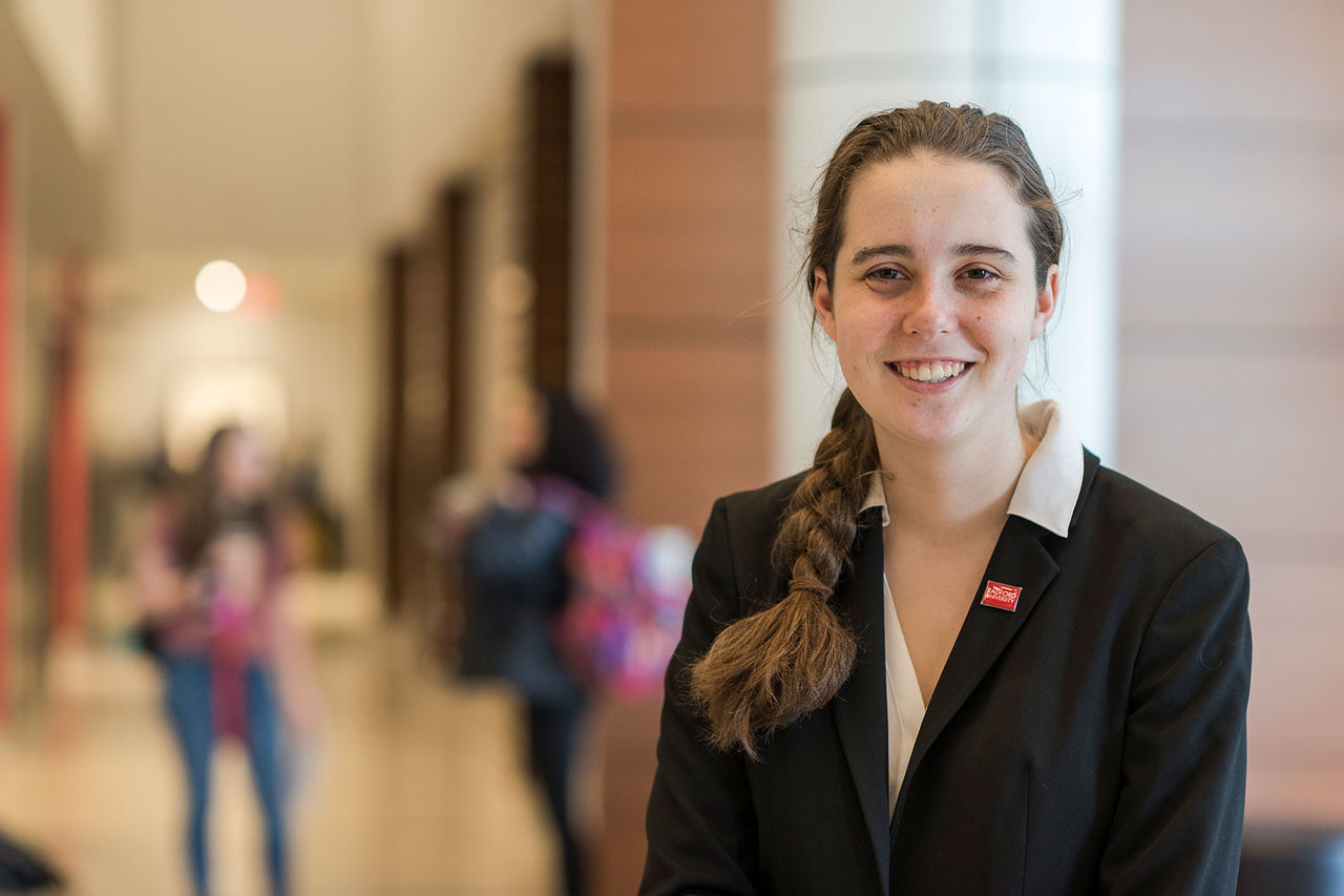 student smiling