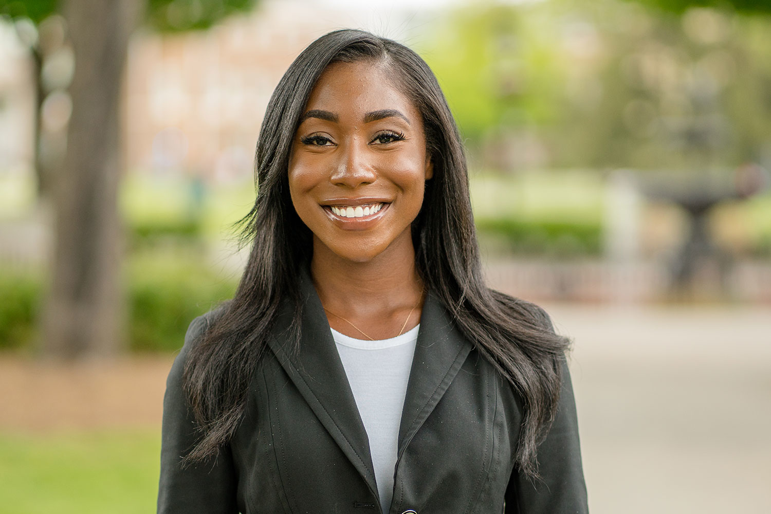 student smiling