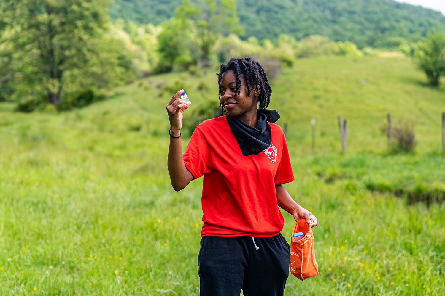 Student conducting research for RARE