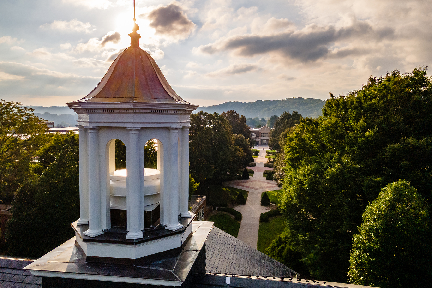 campus drone photograph