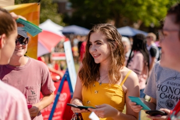 students at club fair