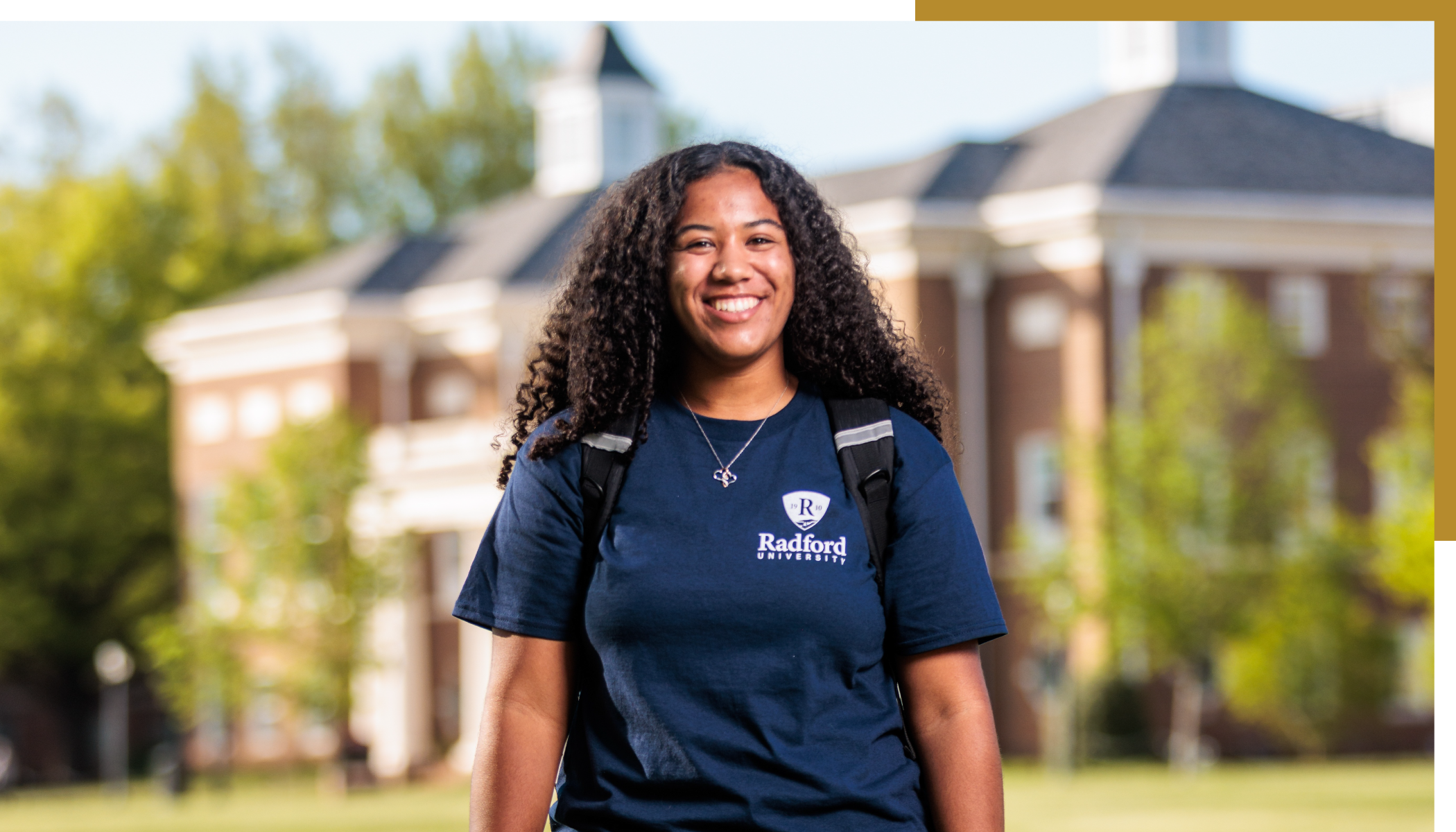 Smiling student on campus