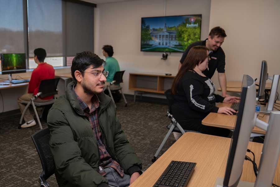 people in the Hub at Radford