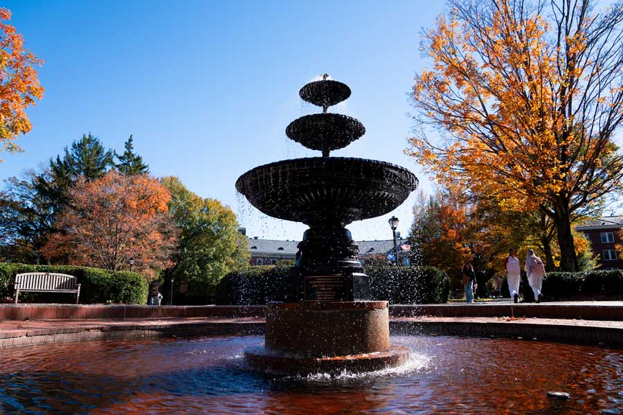 Fountain on main campus