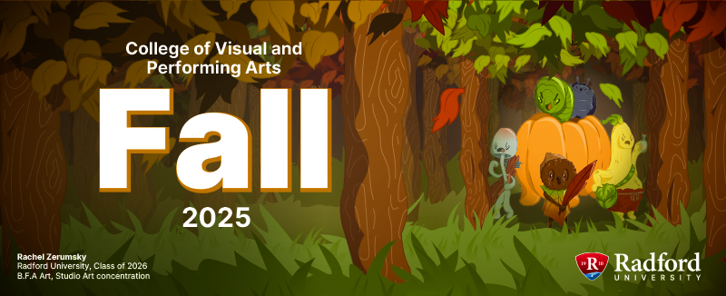 College of Visual and Performing Arts Fall 2025 decorative calendar header